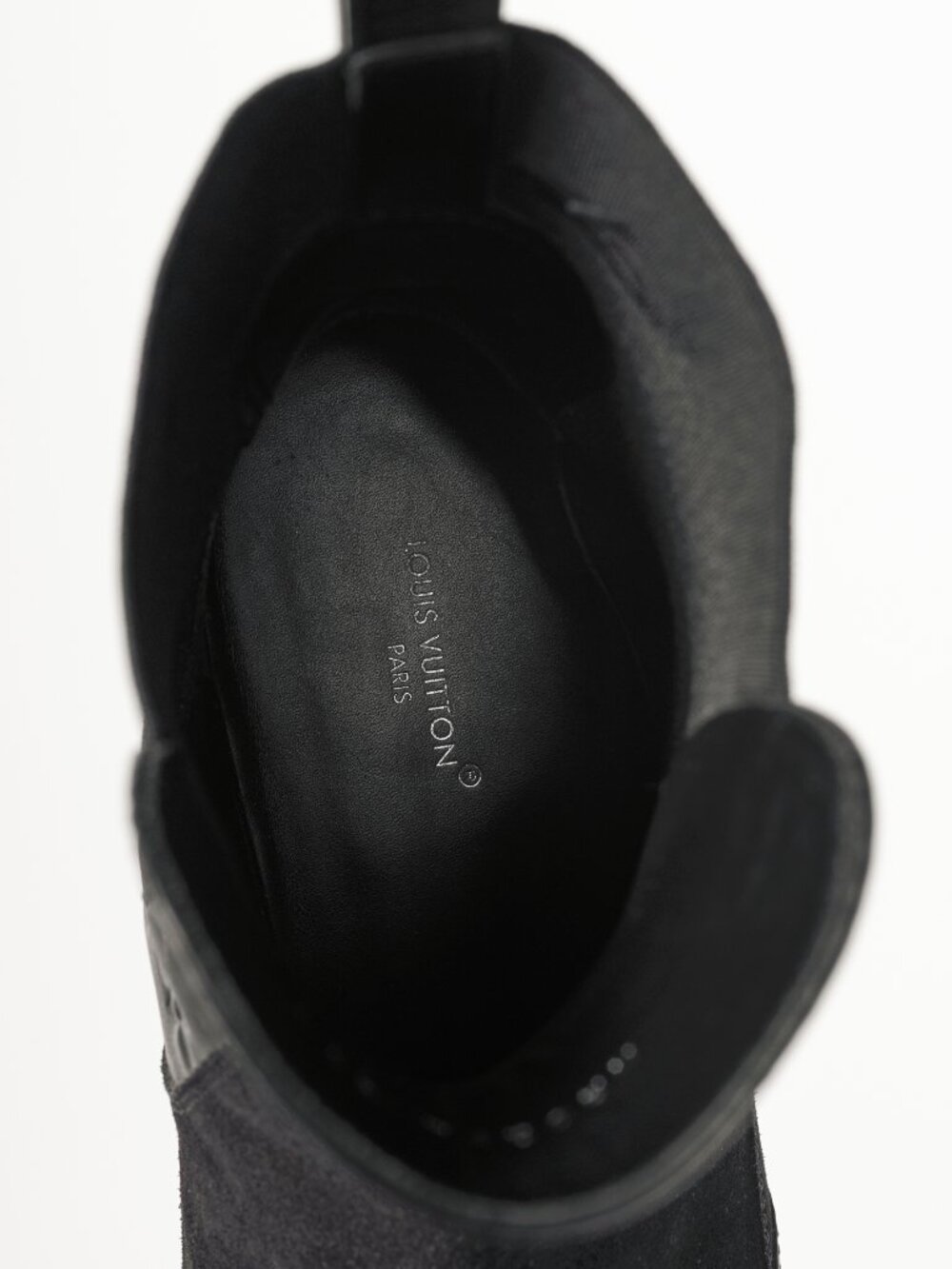 Louis Vuitton Laureate Black Suede & Monogram-Leather Platform Chelsea Boot - Picture 11 of 13